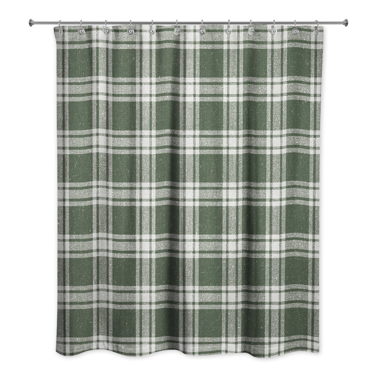 Gracie Oaks Plaid Shower Curtain Wayfair